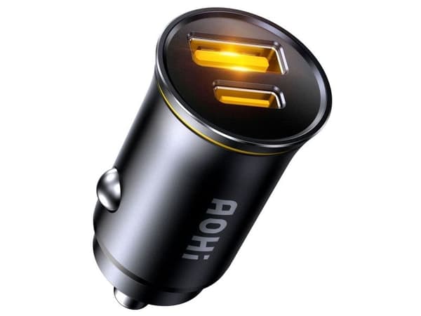 AOHi Superauto PD 65W billader 1x USB-C, 1x USB-A
