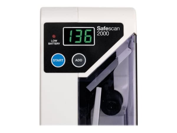 Safescan 2000 - Seddelteller - hvit