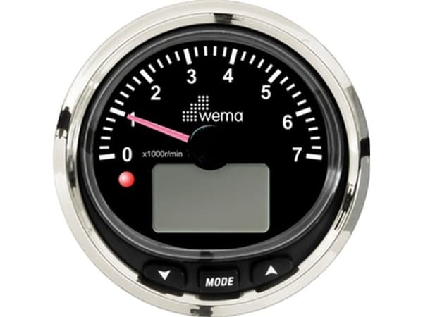 Wema turteller 7000 omdr. NMEA2000 sort RF