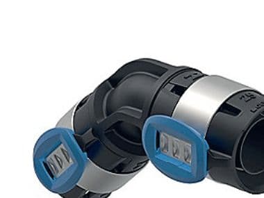 Geberit FlowFit bøjning: 45°, Materiale=PPSU, d=63mm