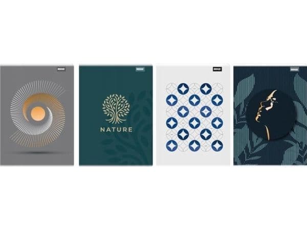 Notebook A5/80K grid Calm (5pcs)