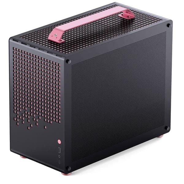 Jonsplus MATX Handle Case Z20 - Black-Pink - chassi - Micro/Mini/Flex-ATX (Z20 BLACK-PINK)