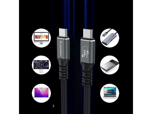 Wozinsky USB-C till USB-C-kabel 1,5 m svart