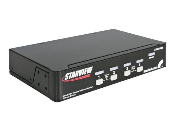 StarTech.com SV431USB, 1920 x 1440 pikseliä, Telineasennus, 1U, Musta