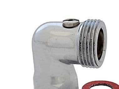 3/4" x 1/2" muffa/vinkelventil med avstängning
