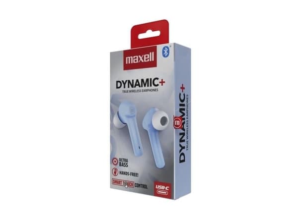 Maxell Dynamic+ hörlurar blå