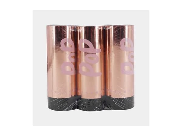 Konfettirör roséguld, 10 cm