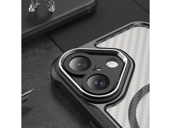 Leading Series MagSafe silikonovertrekk til iPhone 16 - sort