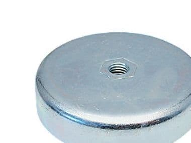 Ferritkrukmagnet Ø80 x 20 mm M10 galvaniserad ECLIPSE