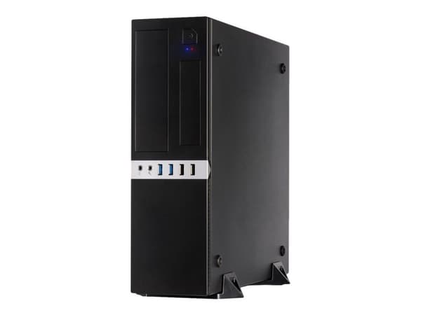 Inter-Tech IT-503 - SFF - mini ATX - ingen strømforsyning (TFX12V) - matt svart - USB/lyd