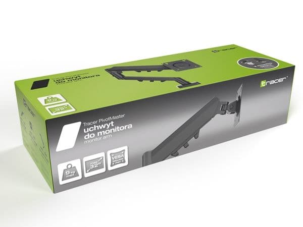 Tracer PivotMaster - Monteringssats (montering) - för platt panel - skärmstorlek: 13"-32" - disk-monteringsbar, bordsfäste