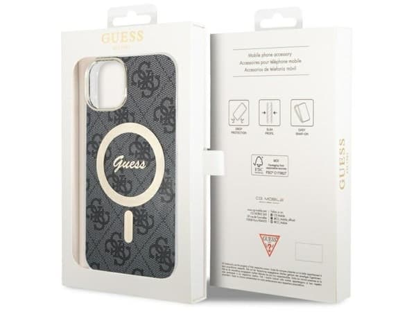 Guess 4G MagSafe-deksel til iPhone 14 - svart
