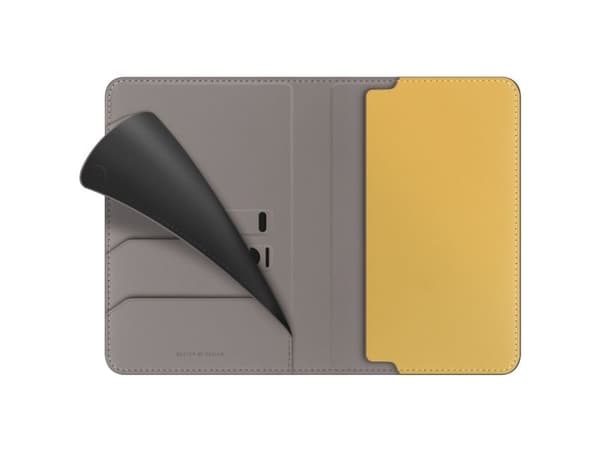Uniq Belmont RFID Blocking Passport Case - Grey/Yellow