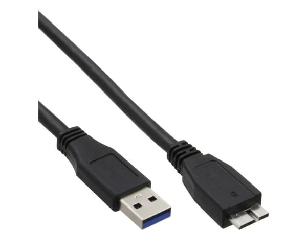 InLine 35410, 1 m, USB A, Micro-USB B, USB 3.2 Gen 1 (3.1 Gen 1), 5 Gbit/sek., Sort