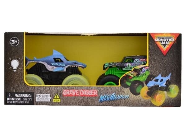 Monster Jam 1:43 Glowing Light 2-pack
