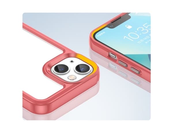 Hurtel Outer Space Case iPhone 14 hårt skal med gelram röd