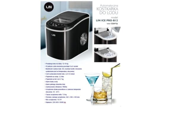 Isbitsmaskin LIN ICE PRO-B12 svart