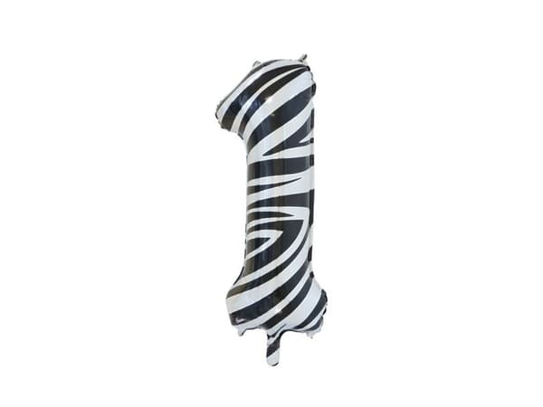 Zebra folieballonger, 86 cm