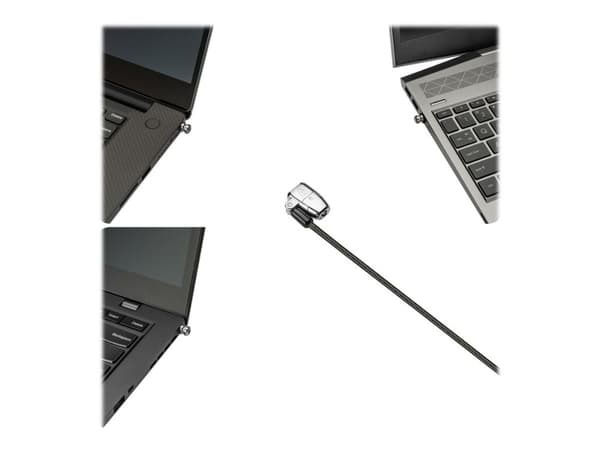 Kensington ClickSafe 2.0 Universal Keyed Laptop Lock - Lås för säkerhetskabel - 1.8 m