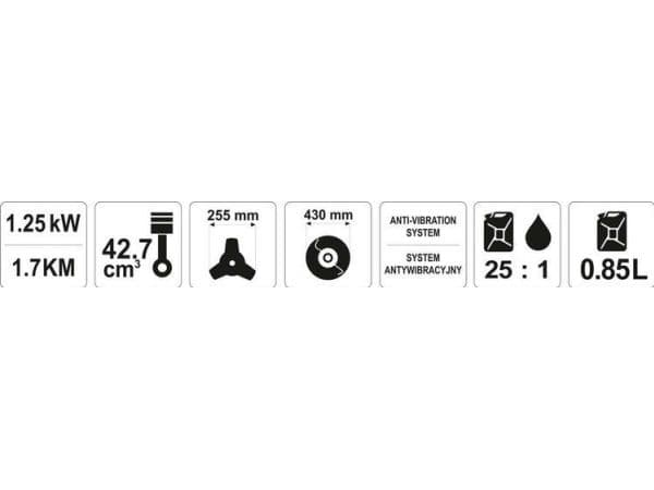 Yato Split bensin buskryss 1,7 HK universal