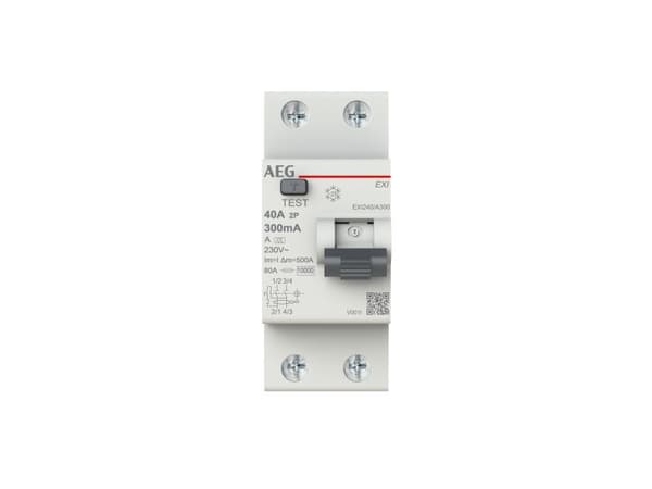 AEG RCD 40A 30mA, 2P, typ A, 35mm bred