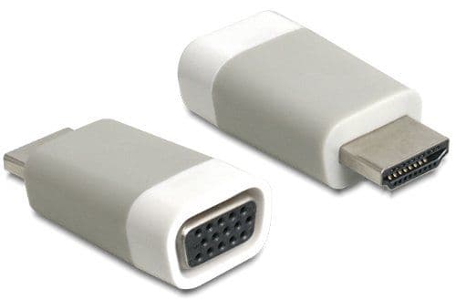 DeLOCK 65472, HDMI-A, VGA, Valkoinen