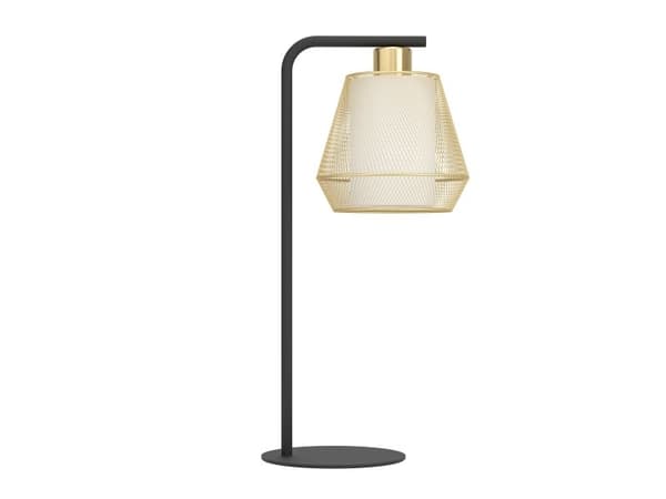 EGLO CIUDADELA bordlampe i sort og børstet messing