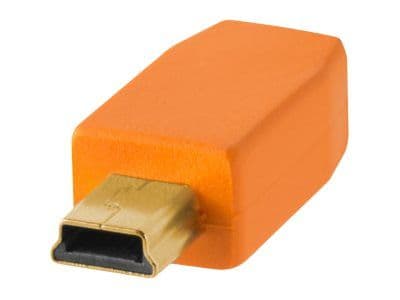 Tether Tools TetherPro - USB-kabel - USB (hane) till mini-USB typ B (hane) - USB 2.0 - 4.6 m - högsynligt orange