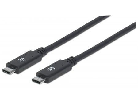 Manhattan 355223, 1 m, USB C, USB C, USB 3.2 Gen 2 (3.1 Gen 2), 10000 Mbit/s, Sort
