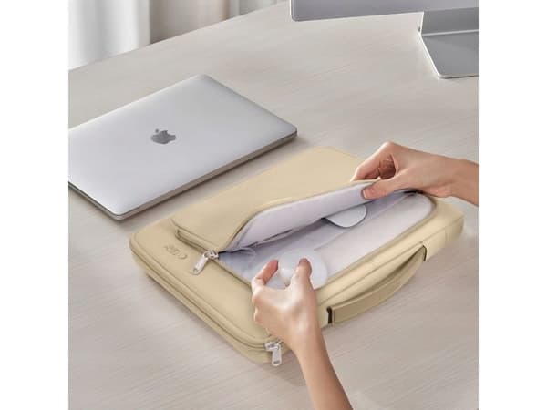 Tech-Protect Basic Bag for 15-16" laptop - beige