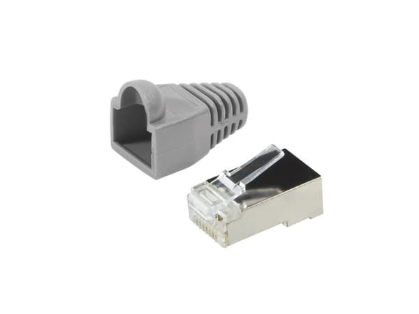LogiLink MP0011, CAT5e, Grå, Plast, Gull, 100 stykker