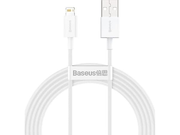 Baseus CALYS-C02, Vit, USB A, Blixt, 2 m, Hanstik, Hanstik