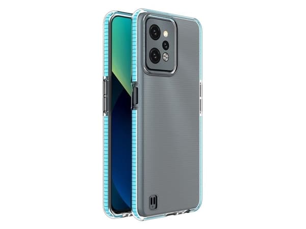 Spring Case för Realme C31 silikonfodral med ram - ljusblå