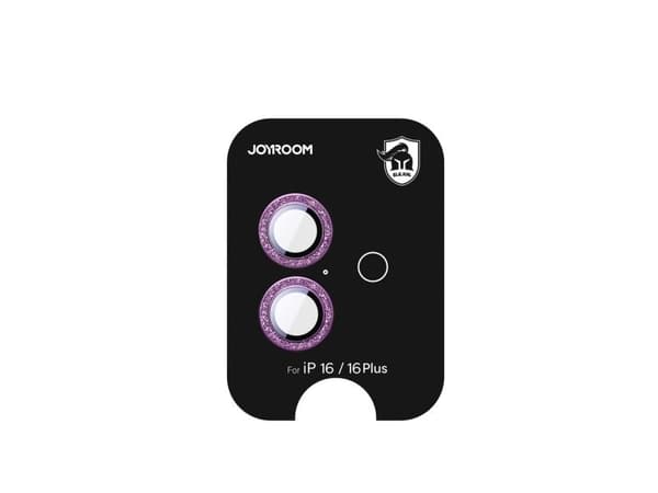 Joyroom JR-MSF0302 skyddsglas för iPhone 16/16 Plus linser - rosa