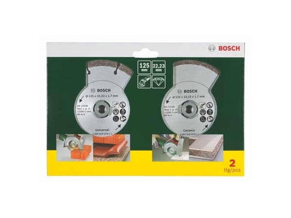 Bosch - Diamond cutting disc set - för kakel - 2 delar - 125 mm