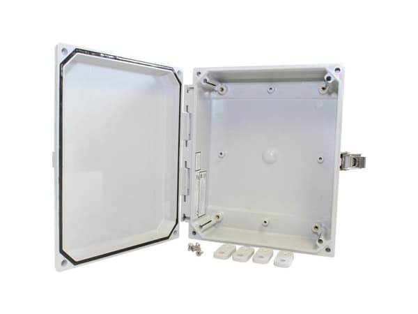 Hammond Electronics väggmonterat kapslingsskåp 252 x 207 x 69 polykarbonat ljusgrå