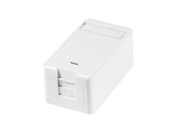 LogiLink Keystone surface box 1-port, with shutter