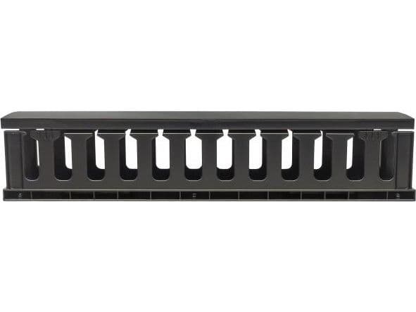 Techly I-CASE CABLE-FR2, Administrasjonspanel, Sort, 2U, 19", 48,3 cm (19"), 483 mm
