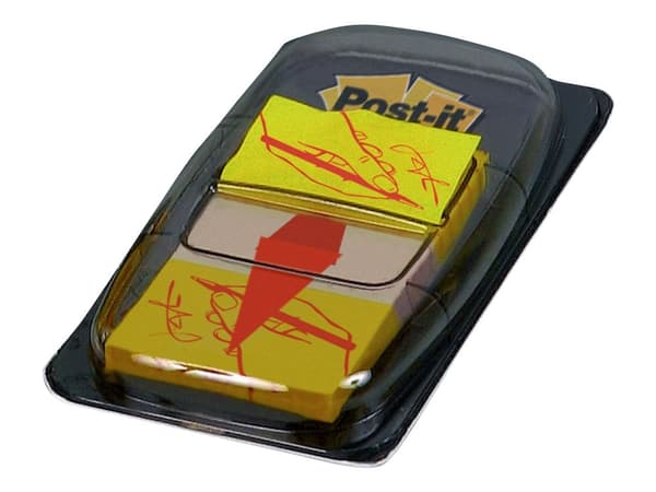 Post-it® indexfaner "Underskriv her" 25,4mm x 43,2mm