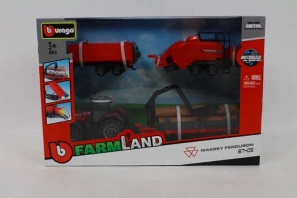 Bburago traktor-sett Massey Ferguson 8740S BBURAGO