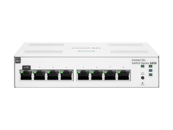 HPE Networking Instant On 1830 8G managed switch EU (fläktfri) 0dB