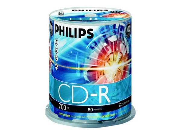 Philips CD-R CR7D5NB00/00, 52x, CD-R, 700 MB, 100 kpl