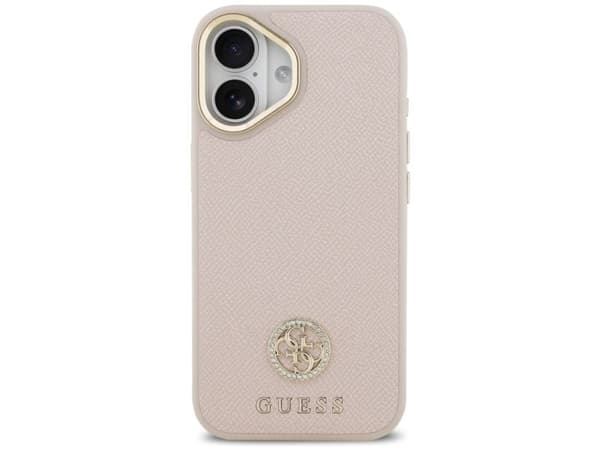 Guess Grained Strass Logo MagSafe case for iPhone 17 - pink