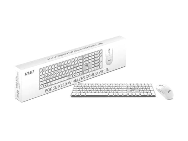 MSI FORGE K210 Combo White DE  Keyboard-Maus Combo, wireless
