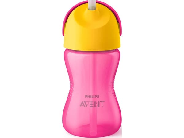 Avent-krus med sugerørrosa 300 ml (SCF798/02)