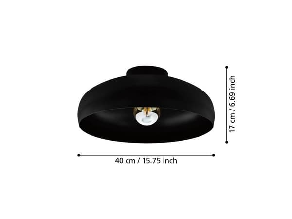 EGLO MOGANO LOFT E27 Ø400 sort