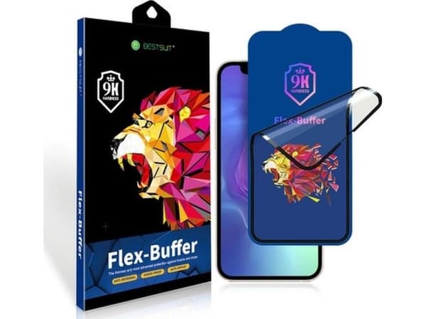 Bestsuit Flex-Buffer 5D hybridglas för iPhone 13 mini 5,4 svart