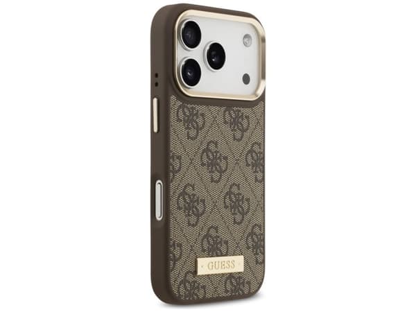 Guess 4G Logo Plate MagSafe case for iPhone 17 Pro - brown