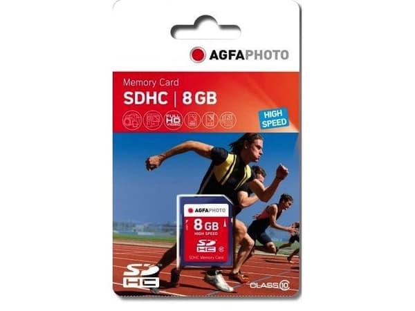 AgfaPhoto - Flashminnekort - 8 GB - Class 10 - SDHC