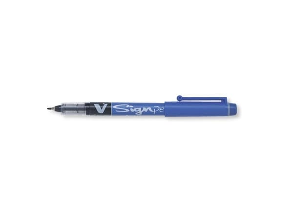 Fiberpenna PILOT V-SIGNPEN 0,6 mm blå (12-pack)